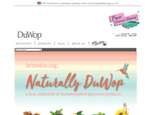 Tablet Screenshot of duwopcosmetics.com